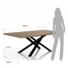 Mesa de comedor de madera maciza de abedul - Africana Viadurini