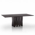 Mesa de comedor de diseño en madera MDF hecha en Italia, Egisto