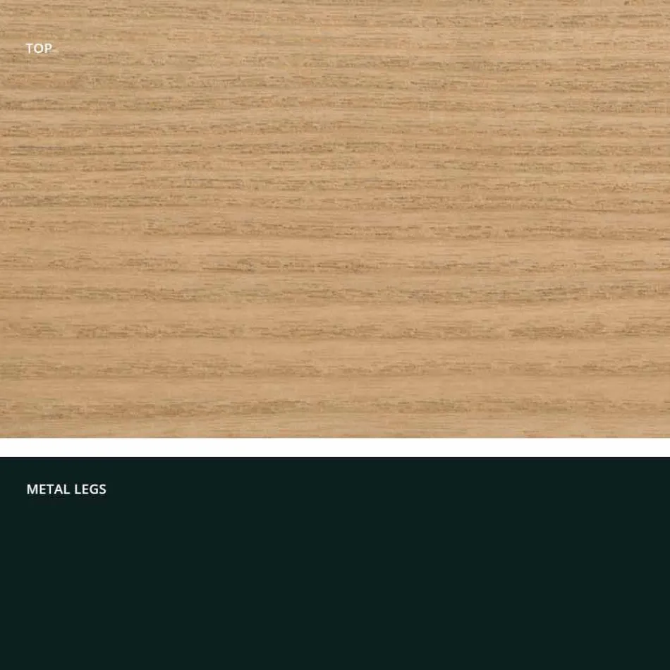 Mesa de comedor en madera MDF y metal moderno hecho en Italia, Dionigi Viadurini