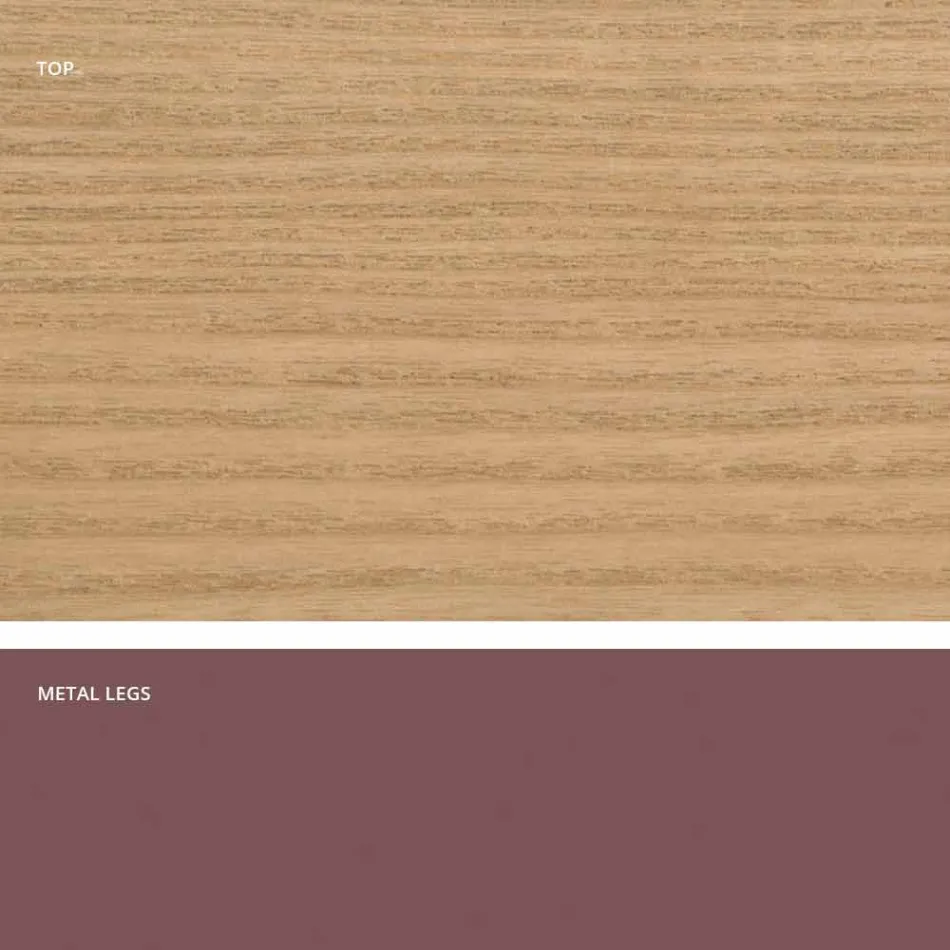 Mesa de comedor en madera MDF y metal moderno hecho en Italia, Dionigi Viadurini