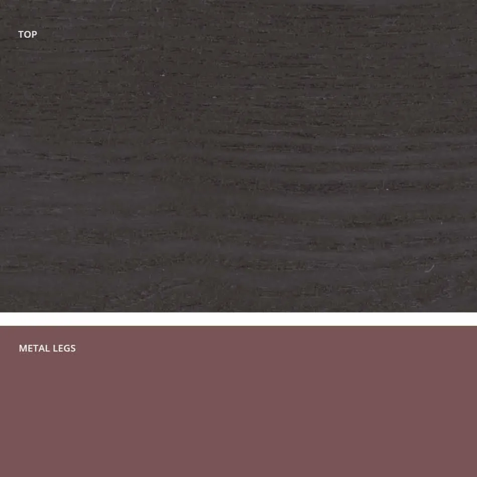 Mesa de comedor en madera MDF y metal moderno hecho en Italia, Dionigi Viadurini