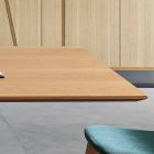 Mesa de comedor en madera MDF y metal moderno hecho en Italia, Dionigi Viadurini
