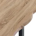 Mesa de comedor en MDF con patas en acero pintado de negro - Cheetah Viadurini