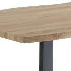 Mesa de comedor en MDF con patas en acero pintado de negro - Cheetah Viadurini