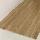 Mesa de Comedor en MDF Efecto Madera y Base Metálica Negra - Sunset Viadurini