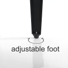 Mesa de comedor en acabado roble Mdf y acero negro mate - Gherardo Viadurini