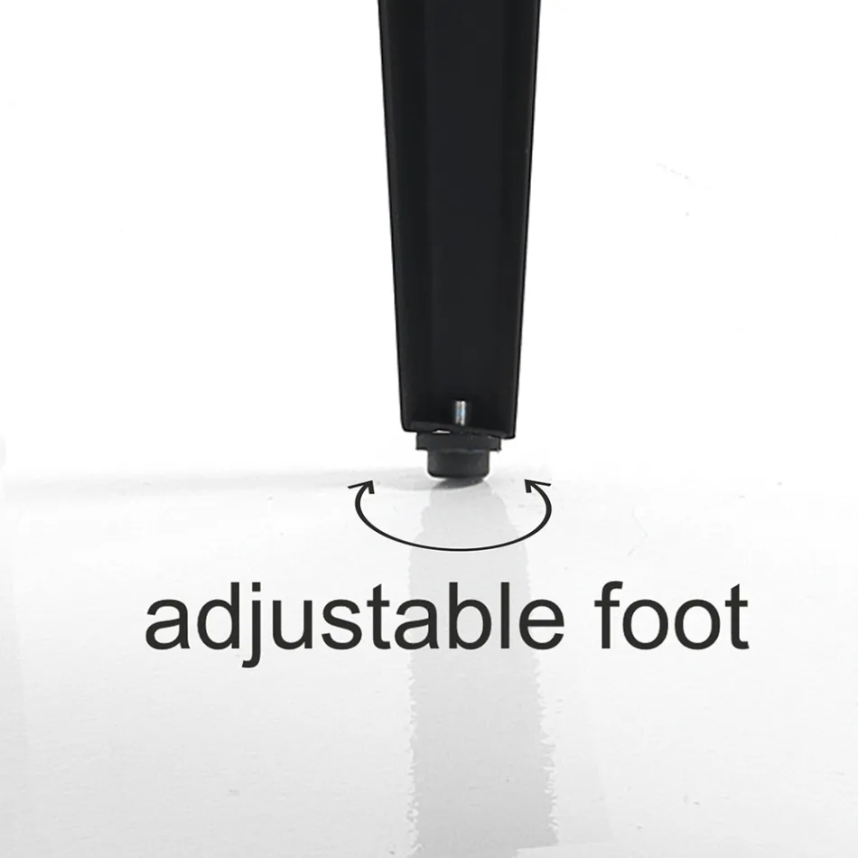 Mesa de comedor en acabado roble Mdf y acero negro mate - Gherardo Viadurini