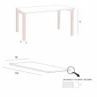 Mesa de comedor en melamina y metal pintado Made in Italy - Remigio Viadurini