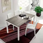 Mesa de comedor en melamina y metal pintado Made in Italy - Remigio Viadurini