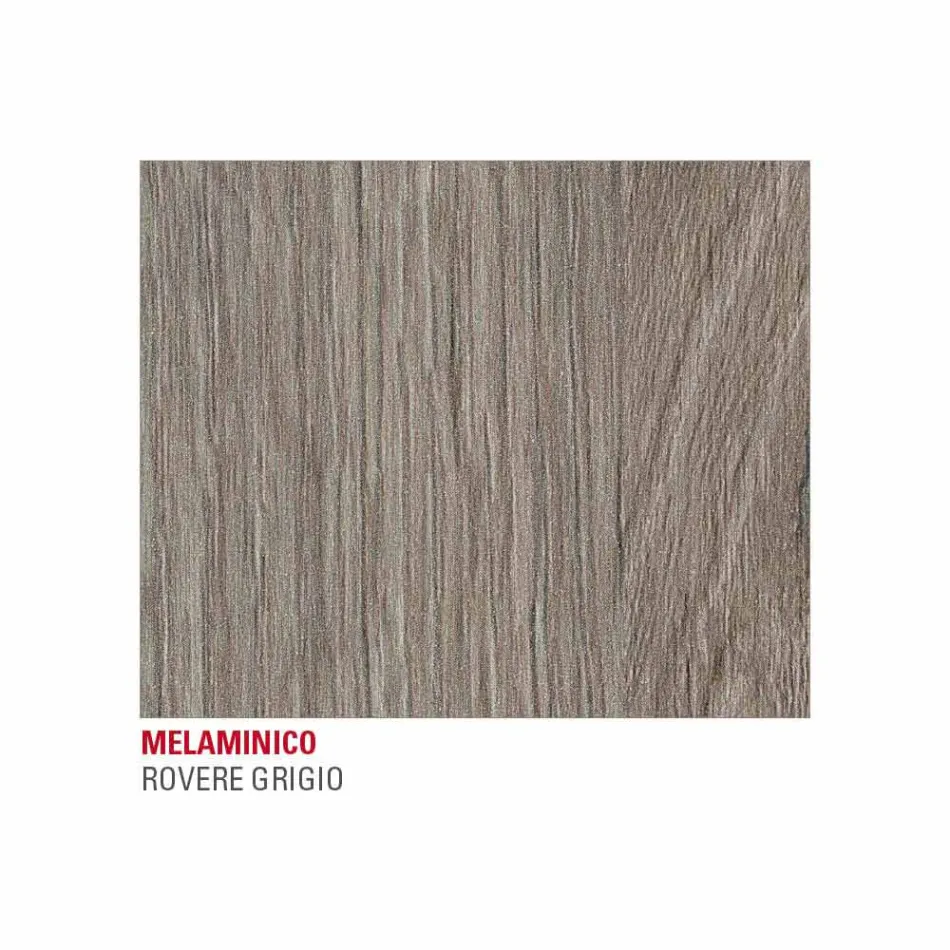 Mesa de comedor en melamina y metal pintado Made in Italy - Remigio Viadurini