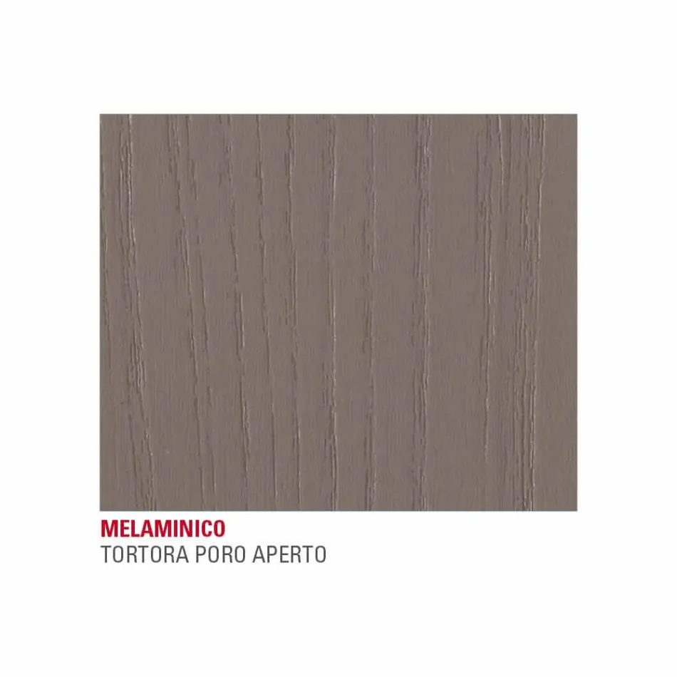 Mesa de comedor en melamina y metal pintado Made in Italy - Remigio Viadurini