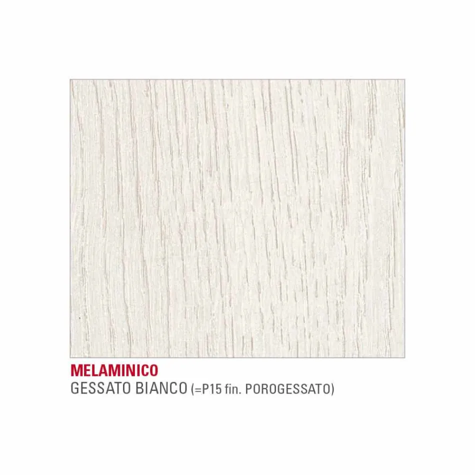 Mesa de comedor en melamina y metal pintado Made in Italy - Remigio Viadurini