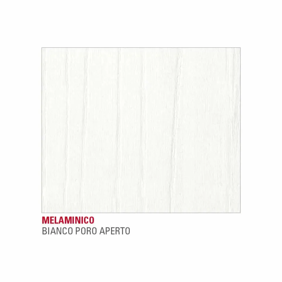 Mesa de comedor en melamina y metal pintado Made in Italy - Remigio Viadurini