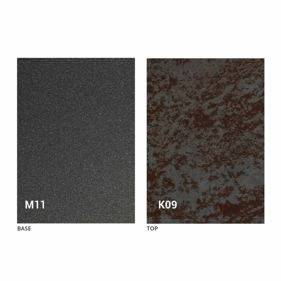 Mesa de comedor de metal y tapa de cerámica Diseño Made in Italy - Anaconda Viadurini