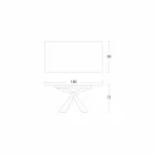 Mesa de comedor de metal y tapa de cerámica Diseño Made in Italy - Anaconda Viadurini