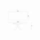 Mesa de comedor de metal y tapa de cerámica Diseño Made in Italy - Anaconda Viadurini