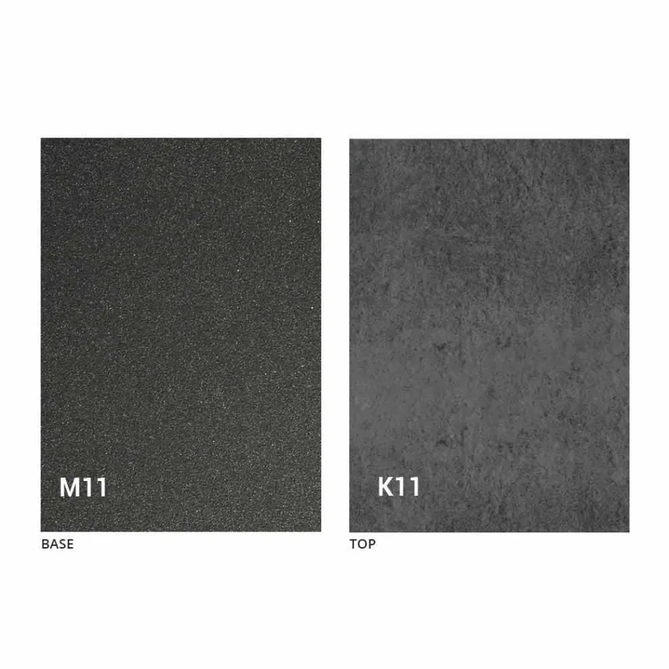 Mesa de comedor de metal y tapa de cerámica Diseño Made in Italy - Anaconda Viadurini