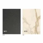 Mesa de comedor de metal y tapa de cerámica Diseño Made in Italy - Anaconda Viadurini