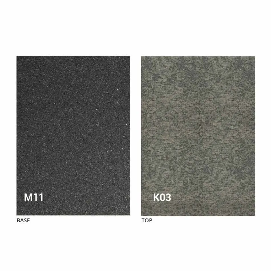 Mesa de comedor de metal y tapa de cerámica Diseño Made in Italy - Anaconda Viadurini