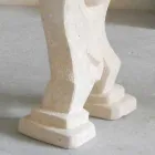 mesa de comedor de piedra y cristal de diseño moderno de la medusa Viadurini