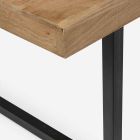 Mesa de comedor de estilo industrial en madera y acero Homemotion - Molino Viadurini