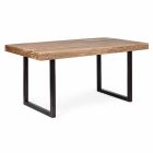 Mesa de comedor de estilo industrial en madera y acero Homemotion - Molino Viadurini