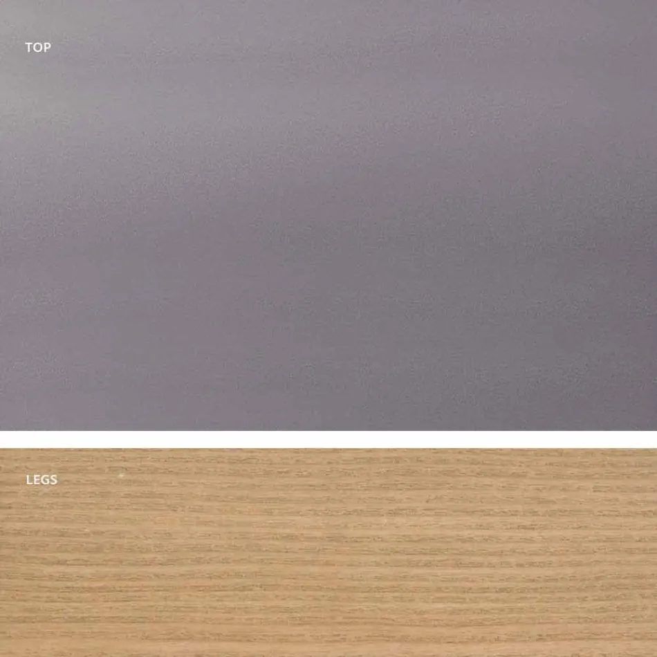 Mesa de comedor en vidrio y madera maciza hecha en Italia, Egisto. Viadurini