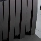 Mesa de comedor en vidrio y madera maciza hecha en Italia, Egisto. Viadurini