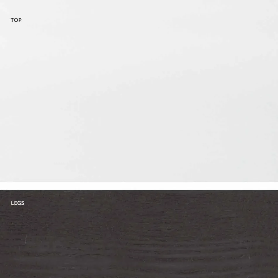 Mesa de comedor en vidrio y madera maciza hecha en Italia, Egisto. Viadurini