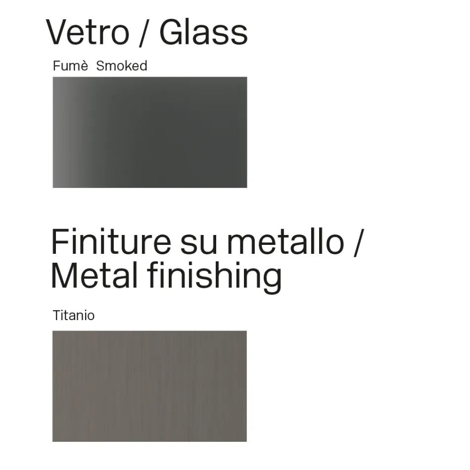 Mesa de comedor moderna de cristal y metal fabricada en Italia - Duna Viadurini