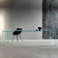 Mesa de comedor en cristal extraclaro diseño de lujo 4 dimensiones - Kuduro