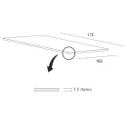 Mesa de comedor de lujo de metal y vidrio templado Made in Italy - Carlino Viadurini