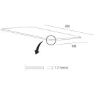 Mesa de comedor de lujo de metal y vidrio templado Made in Italy - Carlino Viadurini