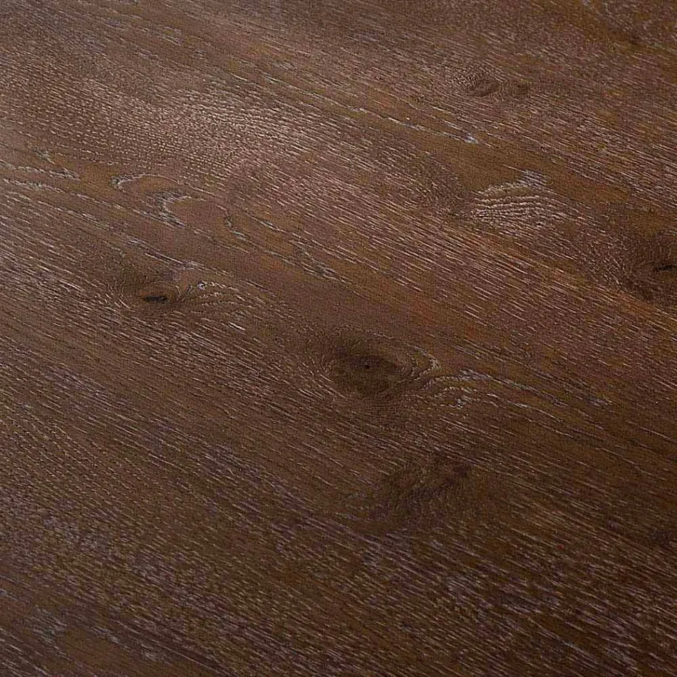 Moderna mesa de comedor de madera 100x200cm con las piernas de vidrio flora Viadurini