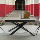 Mesa de comedor extensible moderna, tablero laminado - Marliana Viadurini