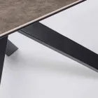Mesa de comedor moderna con tapa de cristal y cerámica Homemotion - Ringo Viadurini