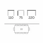 Mesa de comedor moderna en madera de fresno y gres Made in Italy - Croma Viadurini