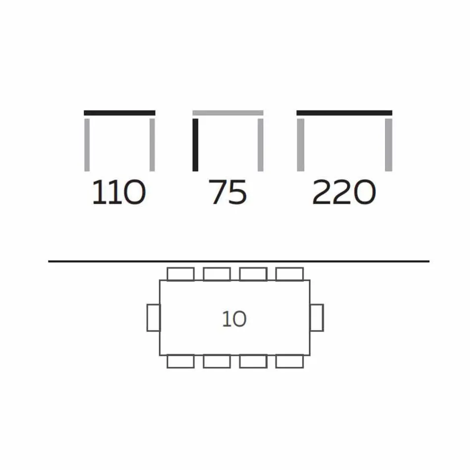 Mesa de comedor moderna en madera de fresno y gres Made in Italy - Croma Viadurini