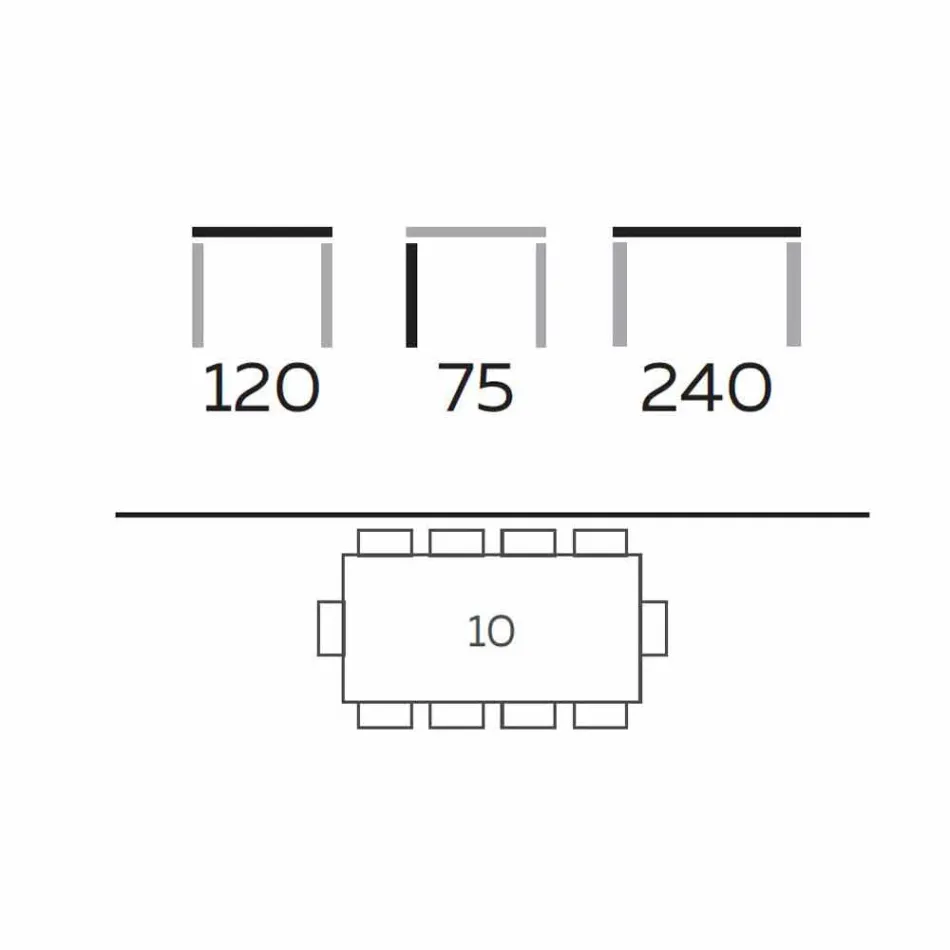 Mesa de comedor moderna en madera de fresno y gres Made in Italy - Croma Viadurini