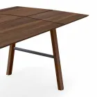 Mesa de comedor moderna de madera de fresno con detalles negros o dorados - Andria Viadurini