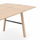 Mesa de comedor moderna de madera de fresno con detalles negros o dorados - Andria Viadurini