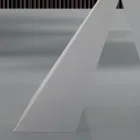 Mesa de comedor moderna en vidrio y acero blanco Made in Italy - Dálmata Viadurini