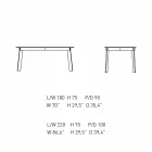 Mesa de comedor moderna con tapa de madera y base de acero Made in Italy - Aronte Viadurini