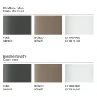 Mesa de comedor ovalada con tapa y base de vidrio Made in Italy - Tiseo Viadurini