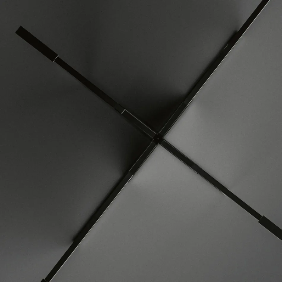 Mesa de comedor ovalada con tapa y base de vidrio Made in Italy - Tiseo Viadurini