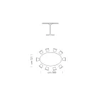 Mesa de comedor ovalada con tapa Fenix de lujo Made in Italy - Dollars Viadurini