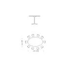 Mesa de comedor ovalada con tapa Fenix de lujo Made in Italy - Dollars Viadurini