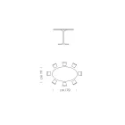 Mesa de comedor ovalada con tapa Fenix de lujo Made in Italy - Dollars Viadurini