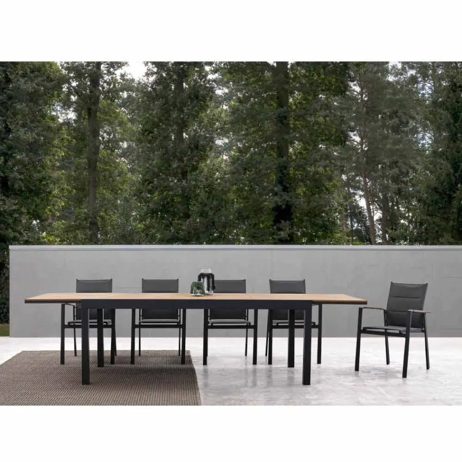 Mesa de comedor al aire libre con tapa extensible hasta 300 cm - Bolsa de viaje Viadurini