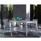 Mesa de comedor al aire libre con tapa de cerámica y base de aluminio - Jen Viadurini